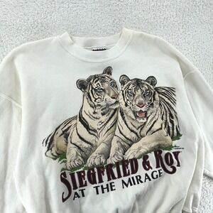 vintage 90s SIEGFRIED & ROY AT THE MIRAGE CREWNECK SWEATSHIRT LARGE/XL tiger